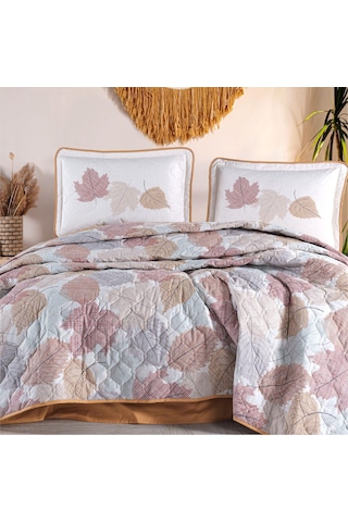 Clasy %100 Pamuk Çift Kişilik Yatak Örtüsü Seti Samba V1 Zencefil Çok Renkli