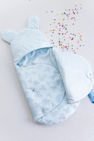 Welsoft Erkek Bebek Kundak Bebek Battaniye Mavi