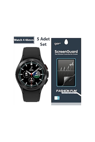 Gor Sm Galaxy Uyumlu Watch 4 46mm Darbe Emici Ekran Koruyucu 5 Adet Set- 5775