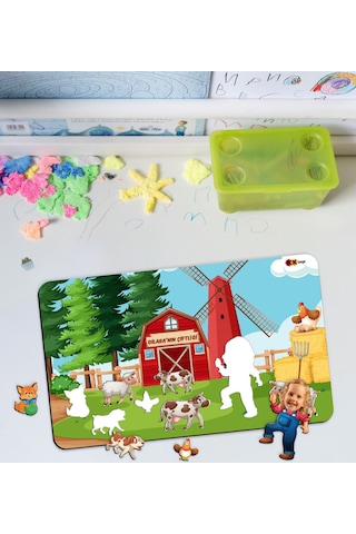 Bk Toys Çocuklara Özel Çiftlik Konseptli Büyük Boy Ahşap Eğitici
