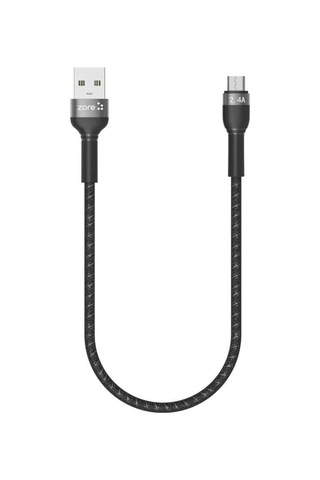 Mobilteam Siyah Shira Serisi Micro Usb Kablo 30 Cm