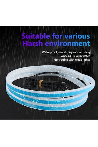 Hyundai İx35 Gündüz Ledi Kaput Ledi Silikon 150 Cm Mavi Fs