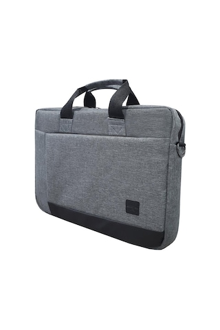 Gbmotion 3 Bölmeli Evrak Laptop El Omuz Çantası 17,3 İnç Gri