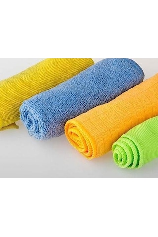 Mikrofiber Temizlik Bezi Araba Yıkama Bezi Mutfak Bezi 4 Lü