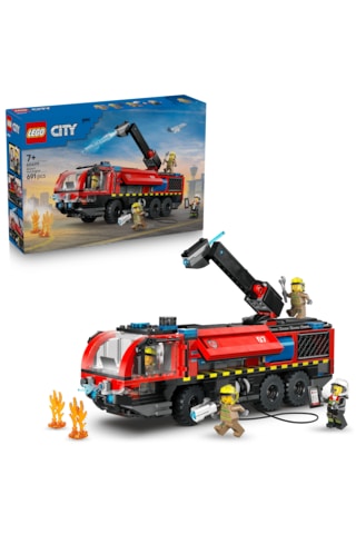 LEGO® City Havaalanı İtfaiye Kamyonu 60499 - 7 Yaş ve Üzeri Çocuklar İçin Acil Durum Aracı İçeren Oyuncak Yapım Seti (691 Parça)