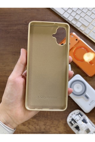 Samsung A07 Uyumlu Kadife İç Yüzey Tasarımlı Taşlı Işıltılı Parlak Pırlanta Kılıf Dia Plus Gold