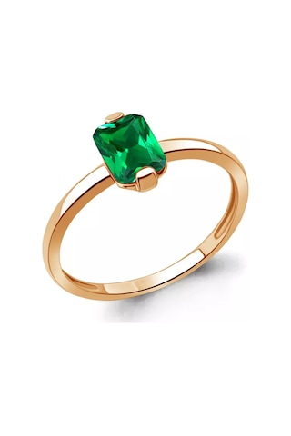 Aquamarıne 925 Ayar Gümüş Zirkon Taşlı Altın Kaplı Yüzük 227518260 Altın