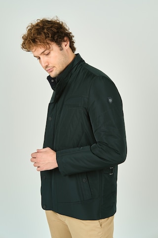 Lucas Erkek Fermuar Ve Çıtçıt Kapamalı Hakim Yaka Kaban 4785 Yeşil Yeşil