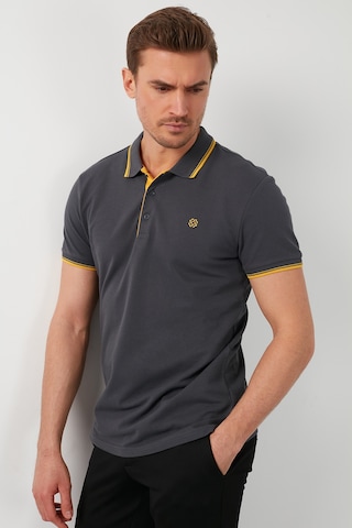 Buratti Pamuklu Regular Fit Düğmeli Polo Yaka 5'Li Paket Erkek T Shirt 590211827S5 Gri Melanj-Antrasit-Haki-Kül-Vizon