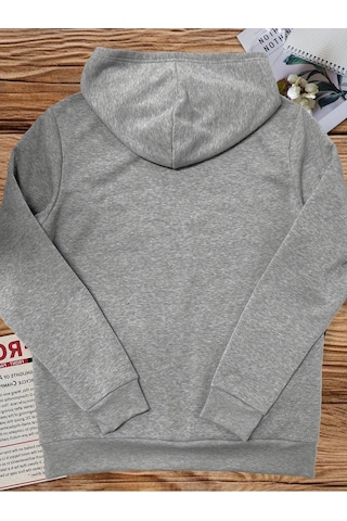 Uyguntarz Paris Baskılı Oversize Çocuk Sweatshirt Gri