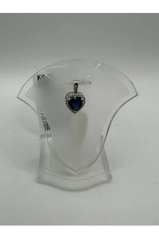 Gold Plaza Jewelry 925 Ayar Gümüş Kalp Kolye 192045267 Gri