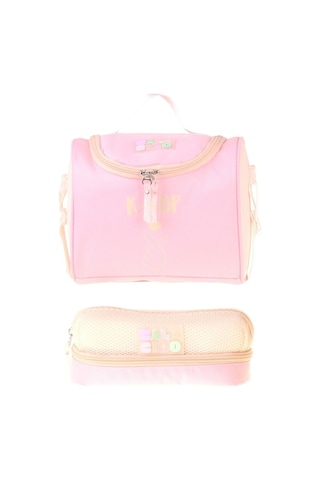 Calacilo K-pop Pink Kız Çocuk Pembe Renk Beslenme Çantası Ve Kalemlik Seti - Setcc-c4108