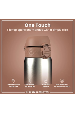 Ion8 - Paslanmaz Çelik İnce Suluk - Mocha Kahve - 600 Ml - Sızdırmaz Kahverengi
