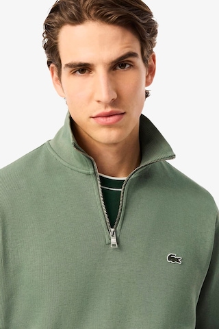 Lacoste Men's Classic Fit Neck Zip Sweatshirt Yarım Fermuarlı Yüksek Yaka Pamuklu Sweatshirt Yeşil