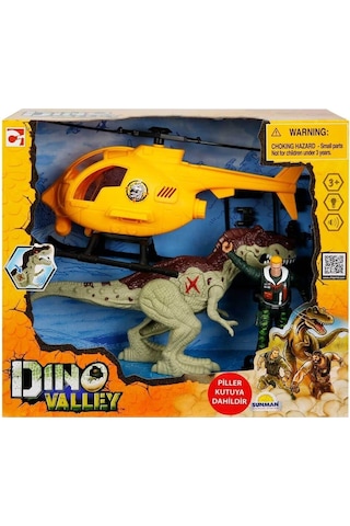 Dino Valley Sesli ve Işıklı Helikopter Oyun Seti