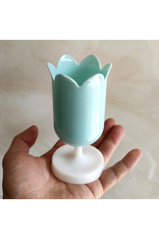 Masaüstü Plastik Lale Kalem Tutucu Yaratıcı Makyaj Fırçası Tutucu Makyaj Kutusu Ofis Ev Sanatı Tedarik Güzel Hediye Yellow