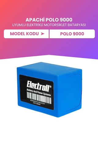 Apachi Polo 9000 Uyumlu Batarya Maksimum Kapasite Lifepo4 72v 90ah Elektrikli Motosiklet Bataryası