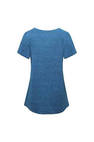 Springsun Kadınlar İçin Nefes Alabilen Antrenman Tişörtü - Yoga, Koşu Ve Günlük Kullanım Koyu Mavi