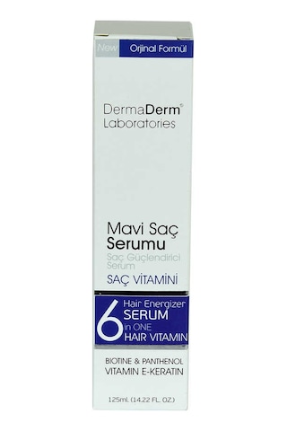 Mavi Saç Serumu Saç Güçlendirici Serum Biotin Panthenol Vitamin E-keratin 125 Ml