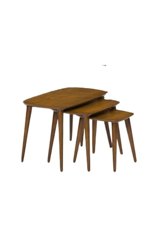 Zigon Osm Oval Parlak Ceviz Kayın Ince Torna Retro Ayak Kutu Içi