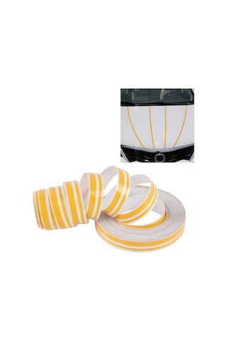 Cbtx 12MM 9.8M Kendinden Yapışkanlı Dekoratif Araç Şerit Bant Hattı Sarı