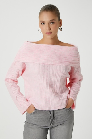 Ritnice Kadın Perla Grade Pembe Yumuşak Triko Kazak Softpembe