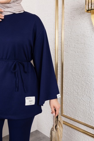 Nevayla Moda Mevsimlik Modal Kumaş Takım - T114 Lacivert
