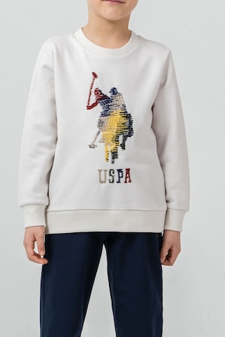 U.S. Polo Assn. Erkek Çocuk Nakışlı Beyaz Uzun Kol Eşofman Takımı Us2625-c-v1 Us2625-c-v1