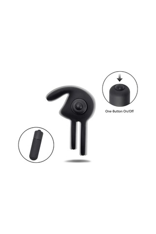 Pembe Tilki Titreşimli Rabbit Penis Halkası Siyah