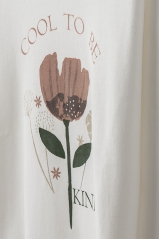 Panço Kız Çocuk Çiçek Desenli Pijama Takımı Bej