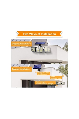 Pazly Güneş Duvar Işığı Dış Mekan Avlu Hareket Sensörlü Lamba Garaj Sokak Geniş Açı Aydınlatma