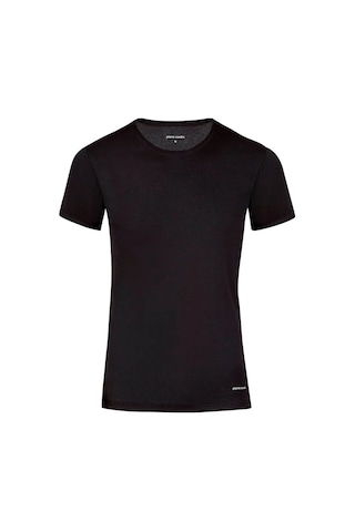 Pierre Cardin 440 Erkek %100 Pamuk Ribana Bisiklet Yaka Yarım Kol Fanila-siyah Siyah