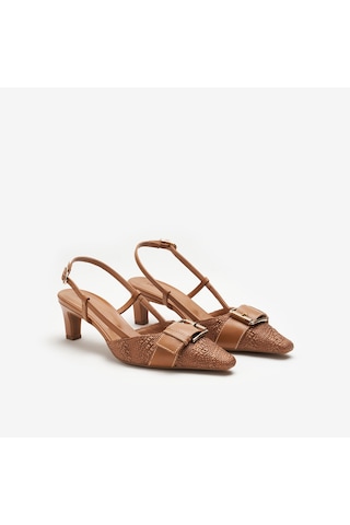 Caramello Topuklu / Stiletto Kadın 81f2 Frau Raffıa Slıngbacks Wıth Buckle