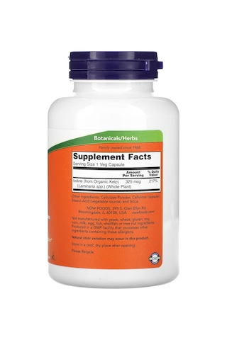 Now Foods, Kelp, Yosun 325 Mcg, 250 Tablet