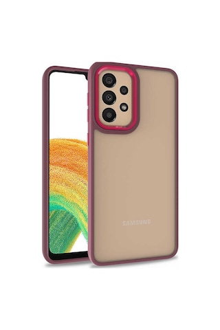 Zore Samsung Galaxy Uyumlu A52 Kılıf Omsy Flora Kapak - Lila