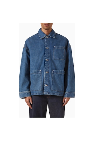 A.p.c X Marc Jacobs Erkek Denim Jacket Straight Fit Mavi