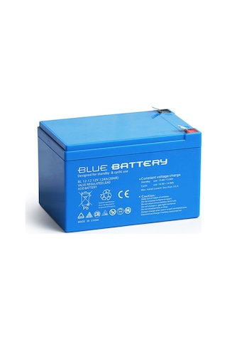 Blue Battery 12 Volt 12 Amper Bakımsız Kuru Akü Ups Aküsü