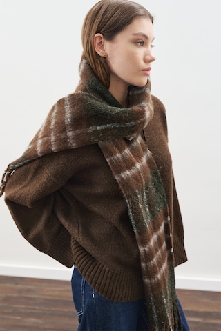 Ekose Desenli Atkı Gri Gri