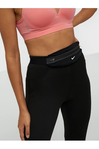 Nike Running Slim Waistpack Reflector Unisex İnce Esnek Siyah Spor Bel Çantası Siyah