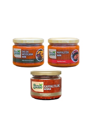 Sosero Acuka-mexicano Salsa Ve Napoliten Sos 3 Lü Set
