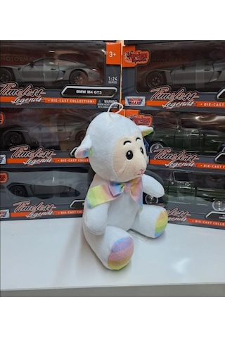 Oyuncak Peluş Sevimli Uyku Arkadaşı Kuzu 20 Cm Çok Renkli