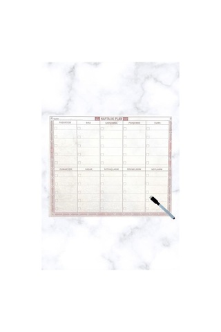 Büro Ev Ofis İçin 40x50cm Manyetik Yapışır Yazılır Kalemli Şeffaf Haftalık Duvar Planı Diğer