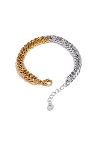 Eetit 316l Paslanmaz Çelik Zincir Yaka Bileklik Kadın Altın - Gümüş