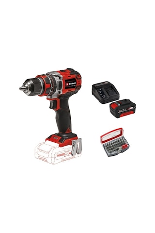 Einhell TP-CD 18/50 Li-ı Bl Solo Akülü Vidalama Seti + 1 X 4 Ah Starter Kit + Kwb 32 Parça Bits Uç