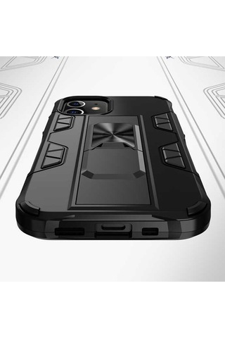 Apple Uyumlu iPhone 12 Mini Kılıf Zore Volve Kapak-Siyah