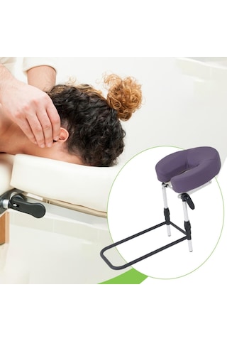 Tıshıta Ev Yatak Üstü Masaj Seti Yüz Yastığı Masaj Kafalık Pedi Yüksekliği Ayarlanabilir Yatma Yüzeyi Göz Cerrahisi İçin Pu'dan Yapılmış Ergonomik Ped, Mor