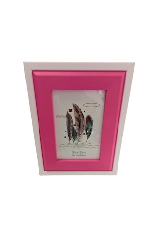 Dekoratif Pembe Ahşap Çerçeve 22x17 Cm