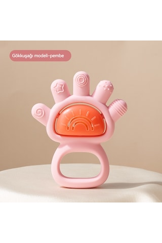 Jian Fan Bebek Silikon Palmiye Çıngırak El Çıngırak Oyuncak