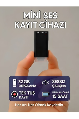 32 Gb Ekstra Slim Ses Kayıt Cihazı Usb Flash Bellek Mp3 Player Mini Müzik Çalar,özel Batarya 15 Saat Kayıt