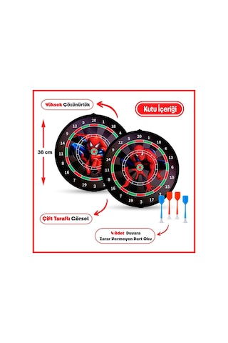 4 Oklu Mıknatıslı Dart Seti Çift Yönlü Manyetik Dart Askılı Dartboard